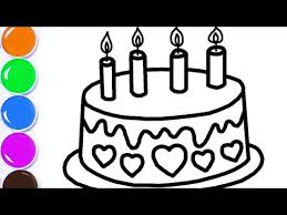 You can color it and use it as a birthday party invitation. Dessiner Un Gateau D Anniversaire Pour Bebe Coloriage Gateau Pour Les Enfants Youtube