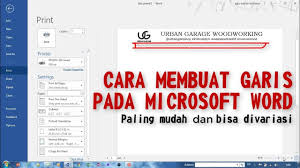 Cara Membuat Garis Pada Microsoft Word Microsoft Printer
