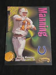 Rookie cards, autographs and more. Sold Price Mint 1998 Skybox Thunder Peyton Manning Rookie 239 Football Card Invalid Date Edt