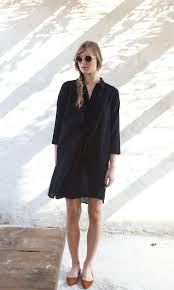 Summer Outfit Womanswear Style Black Dress Flat Shoes Sunglasses Fashion Style Casual Fashion