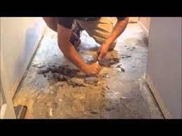 The Easiest Way To Remove Linoleum From Concrete Youtube Tile Removal Removing Vinyl Flooring Linoleum Flooring