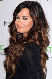 Demi Lovato Wavy Dark Brown Ombre Hairstyle Steal Her Style Brown Ombre Hair Curly Hair Styles Demi Lovato Hair