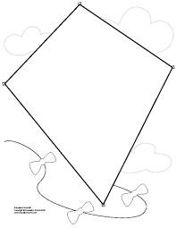 It includes 6 free kite printables to use with your students to practice fine motor skills, visual motor skills, and gross motor skills. Best Photos Of Diamond Shape Kite Template Kite Coloring Page Coloring Home