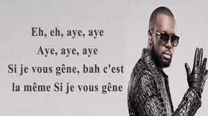 (no need to translate the first part :joy: Maitre Gims La Meme Paroles Album Ceinture Noire Youtube