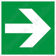 Únikové fotoluminiscenční bezpečnostní tabulky - Směrová šipka rovná