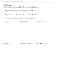 The following is a list of worksheets and other materials related to math 122b and 125 at the ua. Http Teachers Henrico K12 Va Us Freeman Timme R Webworksheets Calc Definite Integral Part1 Pdf