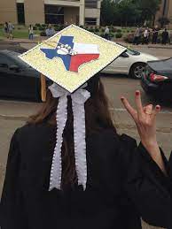 My Texas Decorated Graduation Cap For University Of Houston Graduationcap Uh Coogs Texas Graduation Cap Decoration Custom Graduation Caps Graduation Cap