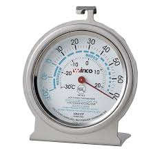 An infrared thermometer is a thermometer which infers temperature from a segment of the thermal radiation emitted by an object. Winco Tmt Rf2 Refrigerator Freezer Thermometer Dial Type 20 To 70 Temperature Range 2