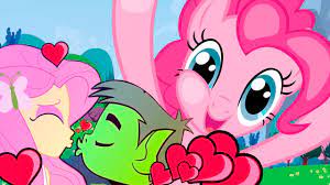 FLUTTERSHY and BEAST BOY KISS and Build PINKIE PIE! Teen Titans GO vs My  Little Pony! (TTG vs MLP) - YouTube