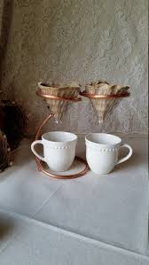 Double Hario V60 Coffee Drip Station With Drippers Double Etsy Copper Coffee Maker Coffee Drip Station Coffee Stands