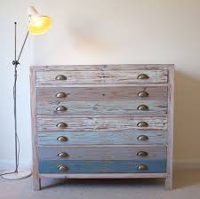 Beach Hut Style Chest Of Drawers Cool Ocean Tones Made From Reclaimed Wood Beach Themed Bedroom Coastal Style Bedroom Beach Hut
