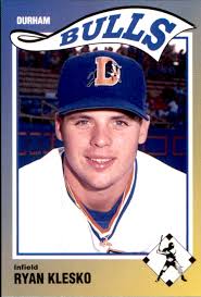 1990 Durham Bulls Update Team Issue 7 Ryan Klesko Westminster California CA  Card