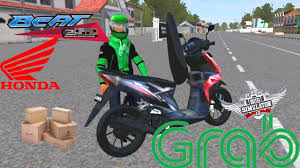 Mod Bussid Honda Beat Ojek Online Full Animasi Modbussidterbaru Youtube