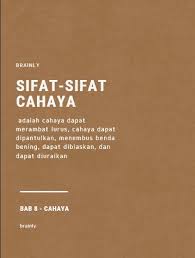 Kesimpulan Dari Sifat Sifat Cahaya Brainly Co Id