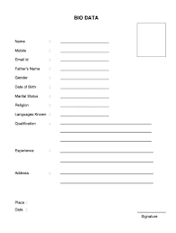 Before people were introduced to the intricacies and benefits of a job application form as well as a customized resume, bio data forms are first used especially for job or employment purposes. 7 Simple Bio Data Formats For Job Pdf Word Free Download