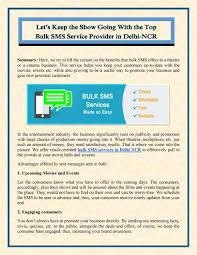 Let S Keep The Show Going With The Top Bulk Sms Service Provider In Delhi Ncr By Bulk Sms Company Delhi Ncr Issuu Book your tickets online for the top things to do in new delhi, india on tripadvisor: issuu