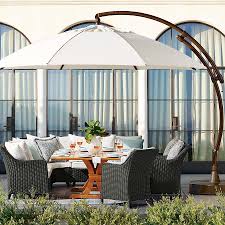 European Round Side Mount Umbrella Frontgate In 2020 Patio Umbrellas Outdoor Dining Set Frontgate
