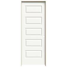 Jeld Wen 30 In X 80 In Rockport White Painted Left Hand Smooth Molded Composite Mdf Single Prehung Interior Door Thdjw137400051 The Home Depot Doors Interior Prehung Interior Doors Jeld Wen