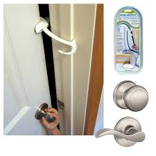 To make things easier for you, push paper or cards into all of the possible keyholes until you find one. Amazon Com Door Monkey Child Proof Door Lock Pinch Guard For Door Knobs Lever Handles Easy To Install No Tools Or Tape Required Baby Safety Door