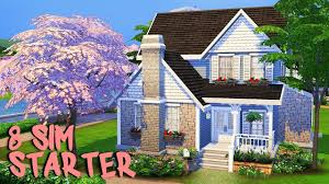 8 Sim Starter House The Sims 4 Speed Build Starter Home Sims 4 Sims