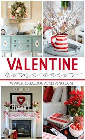 This valentines decoration of paper hearts, beads and buttons is cute for any size house or budget! Valentine Home Decor Ideas Valentines Day Decorations Valentine Decorations Valentines Diy