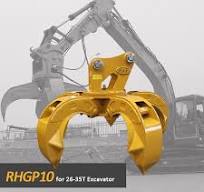 Excavator Steel Scrap Grab Orange Peel Grapple RHGP-10 for ...