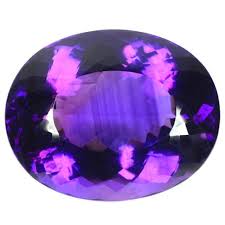 Huge 162 Cts Natural Aaa Violet Amethyst Oval Faceted Uruguay Gem Amethyst Crystals And Gemstones Purple Gemstone