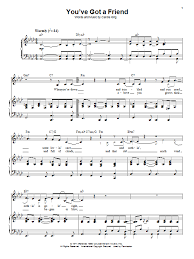 5 pages activity including study of vocabulary, questions while watching the video, a research question, fill in the blanks and answer key. You Ve Got A Friend Piano Vocal Print Sheet Music Now