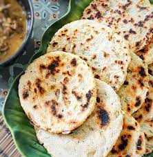 Dinusha Sigera On Instagram Pol Roti Aka Coconut Roti Served With Banana Blossom Curry Stir Fried Spicy Potatoes Coconut Sambol Banana Blossom Food Roti