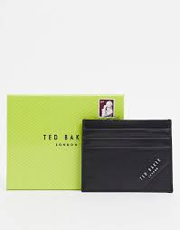 Save 30% (price includes saving) quick view, ted baker lissina daisy leather flap over card holder, black. Ted Baker Rifle Embossed Corner Leather Card Holder In Black Asos