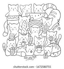 Vexx doodles coloring pages 26 best vexx doodles images. Doodle Coloring Page Children Adults Cute Stock Vector Royalty Free 1672580755