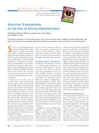 SCIENTIFIC EXPLORATION IN THE ERA OF OCEAN OBSERVATORIES