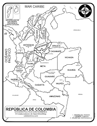 Mapa De Colombia Con Sus Departamentos Y Capitales Para Colorear Celeberrima Com