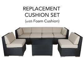 They are each available at a slight up charge to varying degrees. Complete Replacement Cushion Covers With Foam