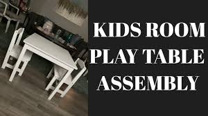 Ikea children's kids table & 2 chairs set furniture (1). Kids Table Assembly Tms Hayden Kids 3 Piece Table And Chair Set Youtube