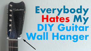 And i'll even teach you how to make your own in 30 minutes for just a few dollars. Diy Guitar Hanger My 1 18 Guitar Wall Mount 424recording Com Youtube
