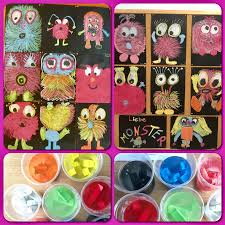 Monster Gemalt Mit Zuckerkreide Monster Malen Kunstunterricht Malen Kunstunterricht Basteln