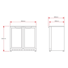 A double door fridge is around 1200mm wide and 850mm deep. Small Bar Fridge Sizes Novocom Top