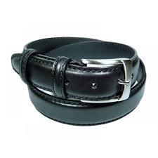 Ibex Of England Mens Stiched Full Grain Leather Belt In Black