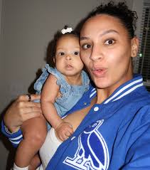 4 months of our Ari girl 🤍 she just moved to size 3 diapers, is in 3-6  month clothing, drinking 4 ounces, lovesss to smile, found her laugh, still  loves sleeping on