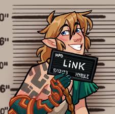 269582 - safe, artist:jibberjibbsart, link (zelda), elf, fictional species,  hylian, humanoid, barbie, mattel, nintendo, the legend of zelda, the legend  of zelda: tears of the kingdom, barbie (movie), barbie mugshot meme,  blushing,