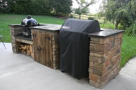 New Home For Primo Grill And Weber Grill Outdoorkitchencountertopsgrillarea Outdoor Grill Area Outdoor Kitchen Decor Diy Outdoor Kitchen