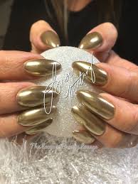 Gold Chrome Gel Nails New Years Nail Art Gold Chrome Nails New Year S Nails