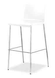 Kuadra 1112 Round Leg Modern Plastic Bar Stool The Chair Market Bar Stools Stool Chrome Stool
