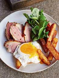Jerk Ham Egg Chips Comfort Food Jamie Oliver Pork Recipes Comfort Food Ham Egg And Chips