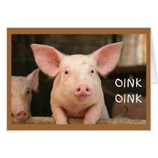 Oink Oink Happy Birthday In Pig Latin Card Zazzle Com Cute Pigs Animal Lover Pig