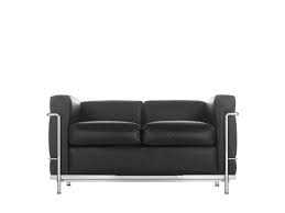 2er schlafcouch ausklappbares bett sofa. Cassina Lc2 Sofa Zweisitzer Verchromt Leder Scozia Schwarz Von Le Corbusier Pierre Jeanneret Charlotte Perriand 1928 Designermobel Von Smow De