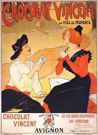 Chocolat Vincent Provence Honey Bees Love Couple Avignon Vintage Poster Repro Vintage Posters Vintage Ads Posters Art Prints