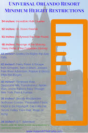 These particular restrictions are not clearly posted at the ride or on the website, which lists the height requirement only. Universal Orlando Resort Minimum Height Restrictions For Rides And Attractions Universal Studios Orlando Rides Universal Orlando Orlando Resorts