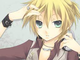 In the first episode, he receives a map from his father(?) that has 7 gems/diamonds marked on it, and he has to find them. All Male Blonde Hair Blue Blue Eyes Headphones Kagamine Len Kuroi Liar Player Male Short Hair Vocaloid Konachan Com Konachan Com Anime Wallpapers